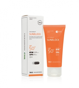 Солнцезащитный крем для лица INNO-DERMA Sunblock SPF 50+ UVB/UVA